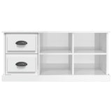 TV Cabinet High Gloss White 102x35.5x47.5 cm Engineered Wood