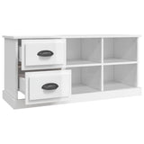 TV Cabinet High Gloss White 102x35.5x47.5 cm Engineered Wood