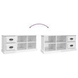 TV Cabinet High Gloss White 102x35.5x47.5 cm Engineered Wood