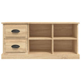TV Cabinet Sonoma Oak 102x35.5x47.5 cm Engineered Wood - Rear View