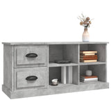 TV Cabinet Concrete Grey 102x35.5x47.5 cm Engineered Wood - Top-Down View