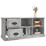 TV Cabinet Concrete Grey 102x35.5x47.5 cm Engineered Wood - 45-Degree Angle