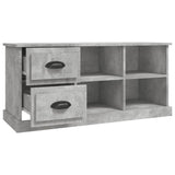 TV Cabinet Concrete Grey 102x35.5x47.5 cm Engineered Wood - Close-Up Angle