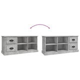TV Cabinet Concrete Grey 102x35.5x47.5 cm Engineered Wood - Extra Image