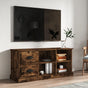 TV Cabinet Smoked Oak 102x35.5x47.5 cm Engineered Wood