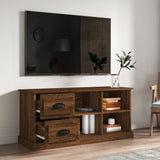 TV Cabinet Brown Oak 102x35.5x47.5 cm Engineered Wood - Side View