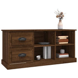 TV Cabinet Brown Oak 102x35.5x47.5 cm Engineered Wood - Top-Down View