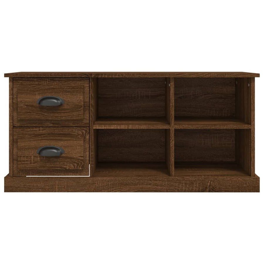 TV Cabinet Brown Oak 102x35.5x47.5 cm Engineered Wood