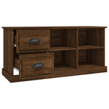 TV Cabinet Brown Oak 102x35.5x47.5 cm Engineered Wood - Close-Up Angle