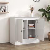 Sideboard High Gloss White 70x35.5x67.5 cm Engineered Wood - Side View