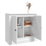 Sideboard High Gloss White 70x35.5x67.5 cm Engineered Wood - 45-Degree Angle