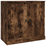 Sideboard Smoked Oak 70x35.5x67.5 cm Engineered Wood - Front View