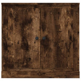 Sideboard Smoked Oak 70x35.5x67.5 cm Engineered Wood - Rear View