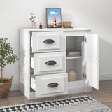 Sideboard White 70x35.5x67.5 cm Engineered Wood - Side View