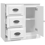Sideboard White 70x35.5x67.5 cm Engineered Wood - Close-Up Angle