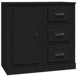Sideboard Black 70x35.5x67.5 cm Engineered Wood - Front View