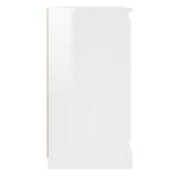 Sideboard High Gloss White 70x35.5x67.5 cm Engineered Wood - Low Angle