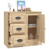 Sideboard Sonoma Oak 70x35.5x67.5 cm Engineered Wood - 45-Degree Angle
