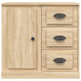 Sideboard Sonoma Oak 70x35.5x67.5 cm Engineered Wood - Rear View