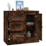 Sideboard Smoked Oak 70x35.5x67.5 cm Engineered Wood - 45-Degree Angle