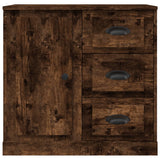 Sideboard Smoked Oak 70x35.5x67.5 cm Engineered Wood - Rear View