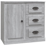 Sideboard Grey Sonoma 70x35.5x67.5 cm Engineered Wood - Front View