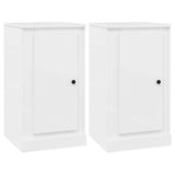 Sideboards 2 pcs High Gloss White 37.5x35.5x67.5 cm Engineered Wood - Front View