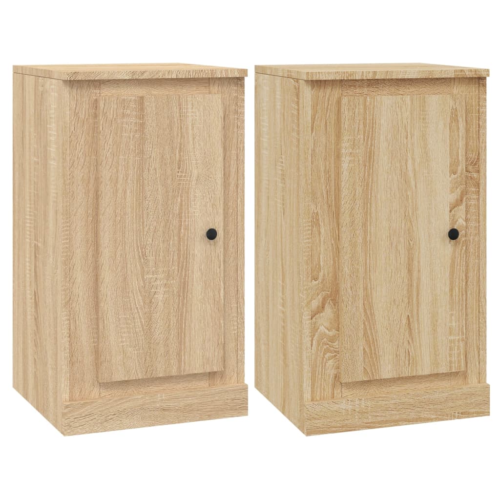 Sideboards 2 pcs Sonoma Oak 37.5x35.5x67.5 cm Engineered Wood