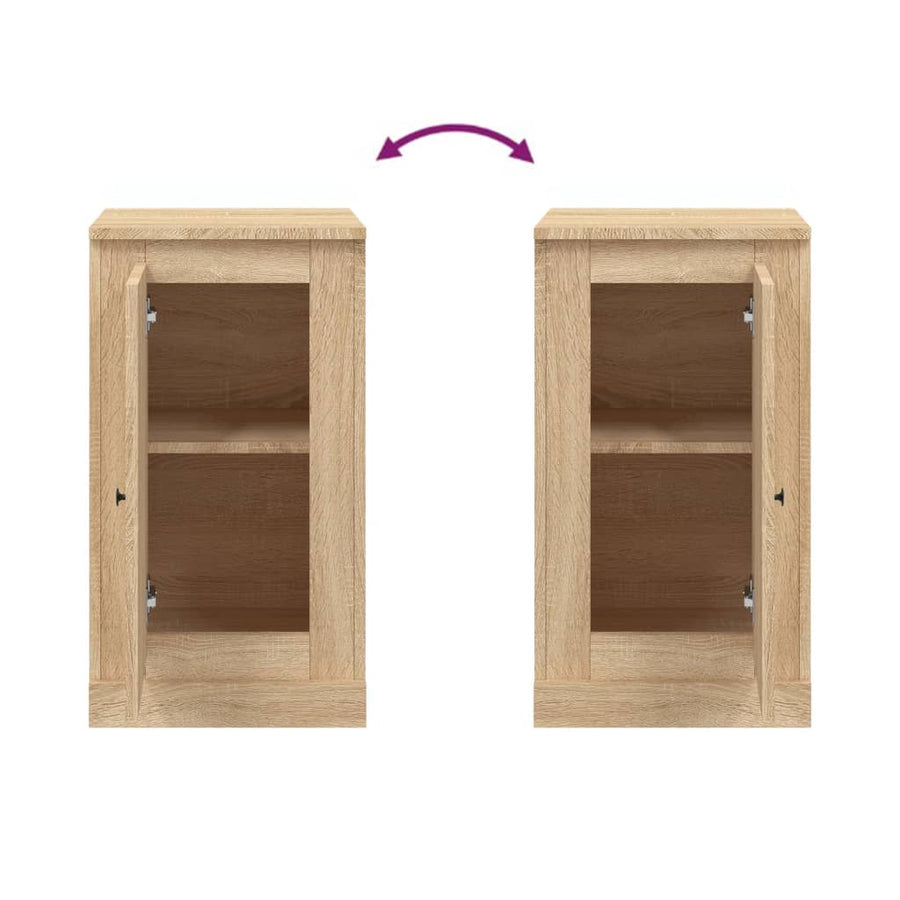 Sideboards 2 pcs Sonoma Oak 37.5x35.5x67.5 cm Engineered Wood