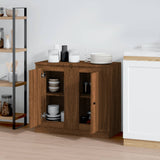 Sideboards 2 pcs Brown Oak 37.5x35.5x67.5 cm Engineered Wood - Side View