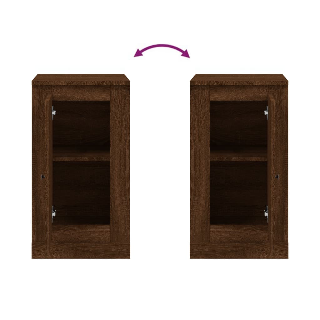 Sideboards 2 pcs Brown Oak 37.5x35.5x67.5 cm Engineered Wood