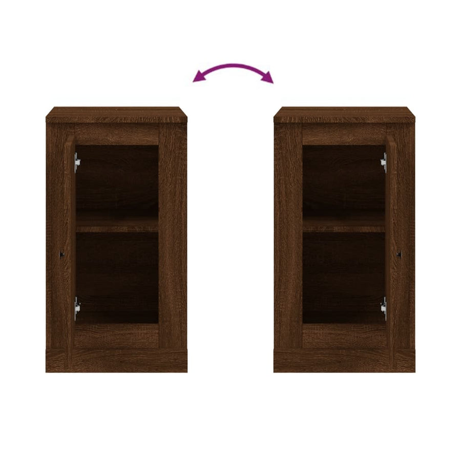 Sideboards 2 pcs Brown Oak 37.5x35.5x67.5 cm Engineered Wood
