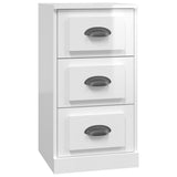 Sideboard High Gloss White 36x35.5x67.5 cm Engineered Wood - Front View