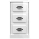 Sideboard High Gloss White 36x35.5x67.5 cm Engineered Wood - Top-Down View