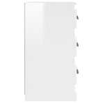 Sideboard High Gloss White 36x35.5x67.5 cm Engineered Wood