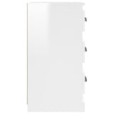 Sideboard High Gloss White 36x35.5x67.5 cm Engineered Wood - 45-Degree Angle