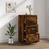 Sideboard Smoked Oak 36x35.5x67.5 cm Engineered Wood - Rear View