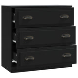 Sideboard Black 70x35.5x67.5 cm Engineered Wood - Side View