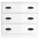 Sideboard High Gloss White 70x35.5x67.5 cm Engineered Wood