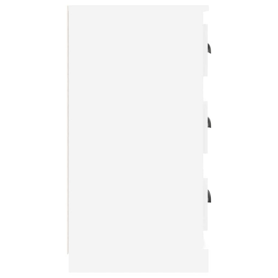 Sideboard High Gloss White 70x35.5x67.5 cm Engineered Wood