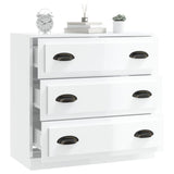Sideboard High Gloss White 70x35.5x67.5 cm Engineered Wood - Close-Up Angle