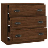 Sideboard Brown Oak 70x35.5x67.5 cm Engineered Wood - Side View