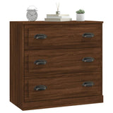 Sideboard Brown Oak 70x35.5x67.5 cm Engineered Wood - Low Angle