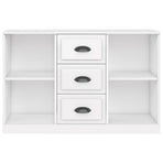 Sideboard High Gloss White 104.5x35.5x67.5 cm Engineered Wood