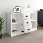Sideboard High Gloss White 104.5x35.5x67.5 cm Engineered Wood