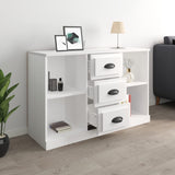 Sideboard High Gloss White 104.5x35.5x67.5 cm Engineered Wood - Rear View