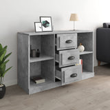 Sideboard Concrete Grey 104.5x35.5x67.5 cm Engineered Wood - Rear View