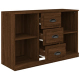 Sideboard Brown Oak 104.5x35.5x67.5 cm Engineered Wood - Side View