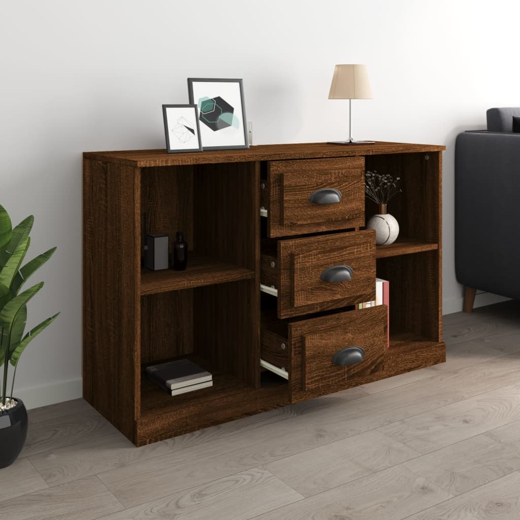 Sideboard Brown Oak 104.5x35.5x67.5 cm Engineered Wood