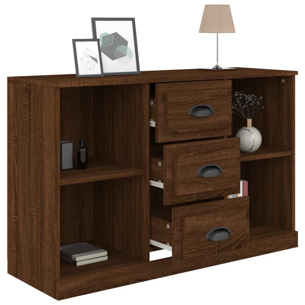Sideboard Brown Oak 104.5x35.5x67.5 cm Engineered Wood